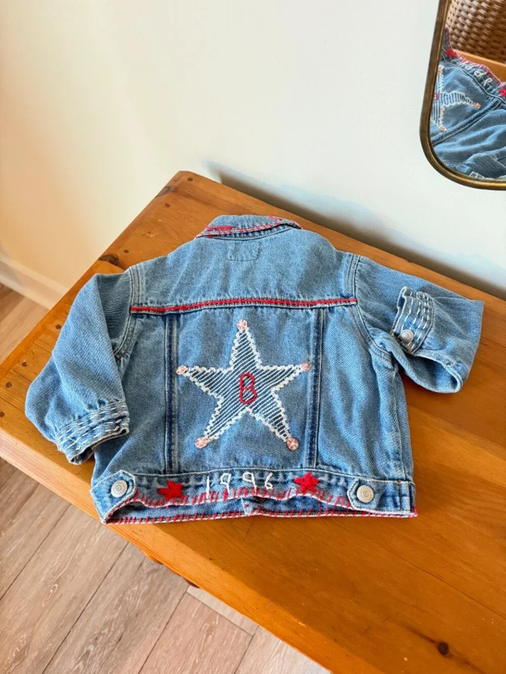 Vintage 90s Baby Gap Embroidered Denim Jacket